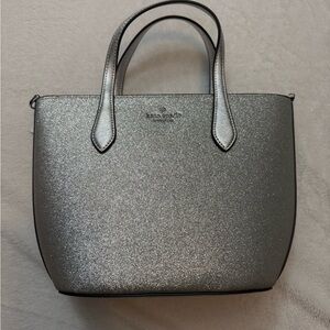 Kate Spade Silver Structured Tote